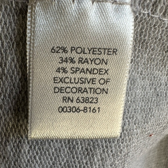 CJ Banks Rhinestone Sweatshirt Gray With Gold and Silver Rhinestones Size X -14W - Picture 7 of 9